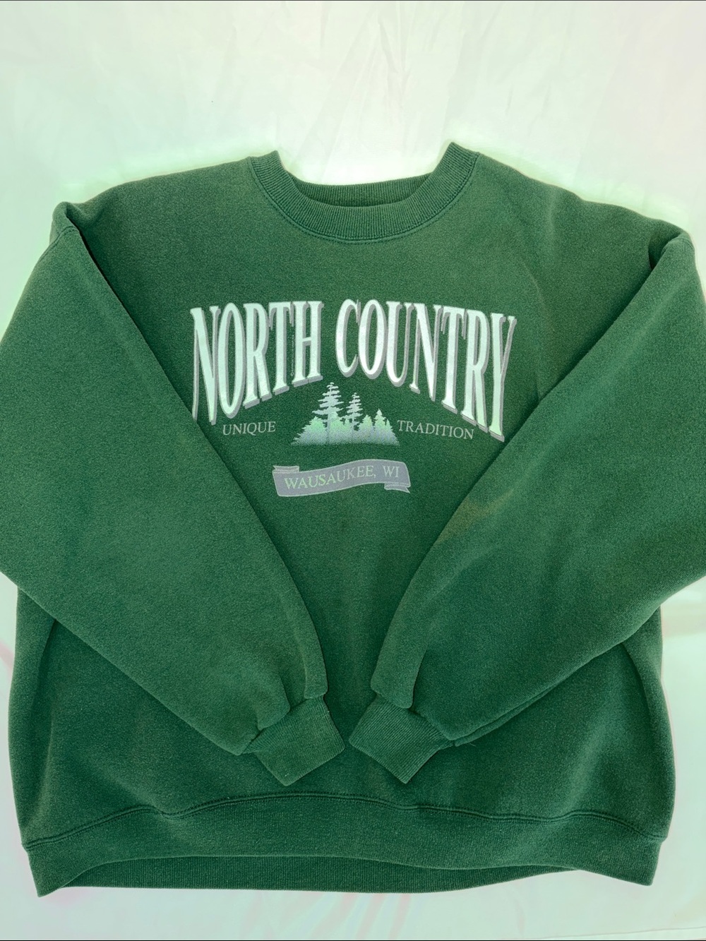 VTG 90s Lee Heavyweight USA North Country Wausaukee WI Sweatshirt 2XL
